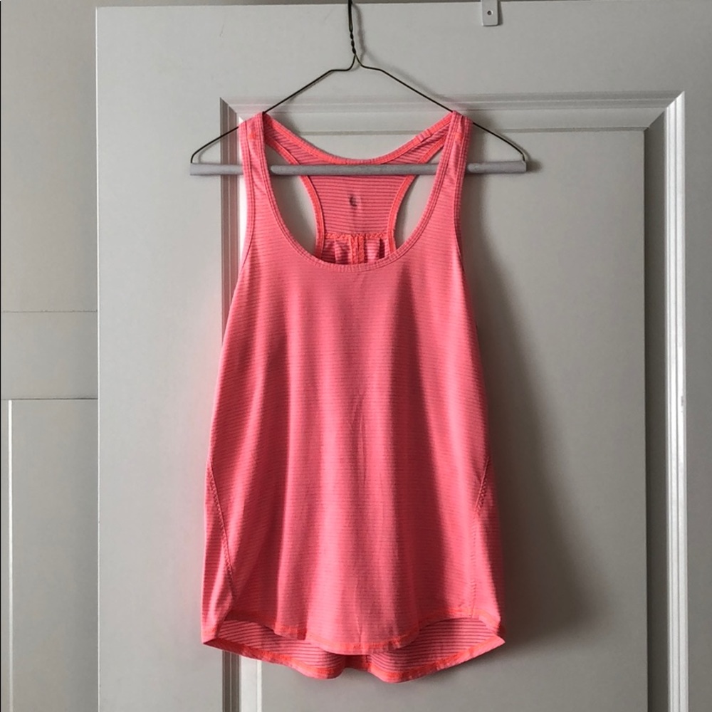 Neon pink/orange lululemon tank